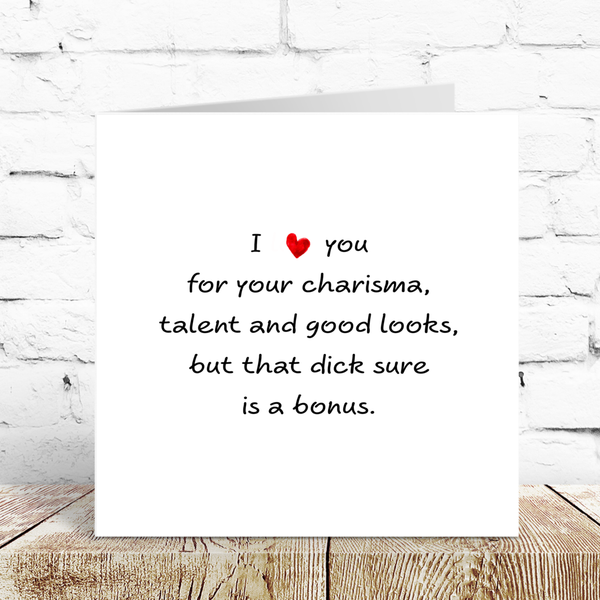 Naughty Birthday, Anniversary, Valentine's Day Card for boyfriend or h -  Swizzoo