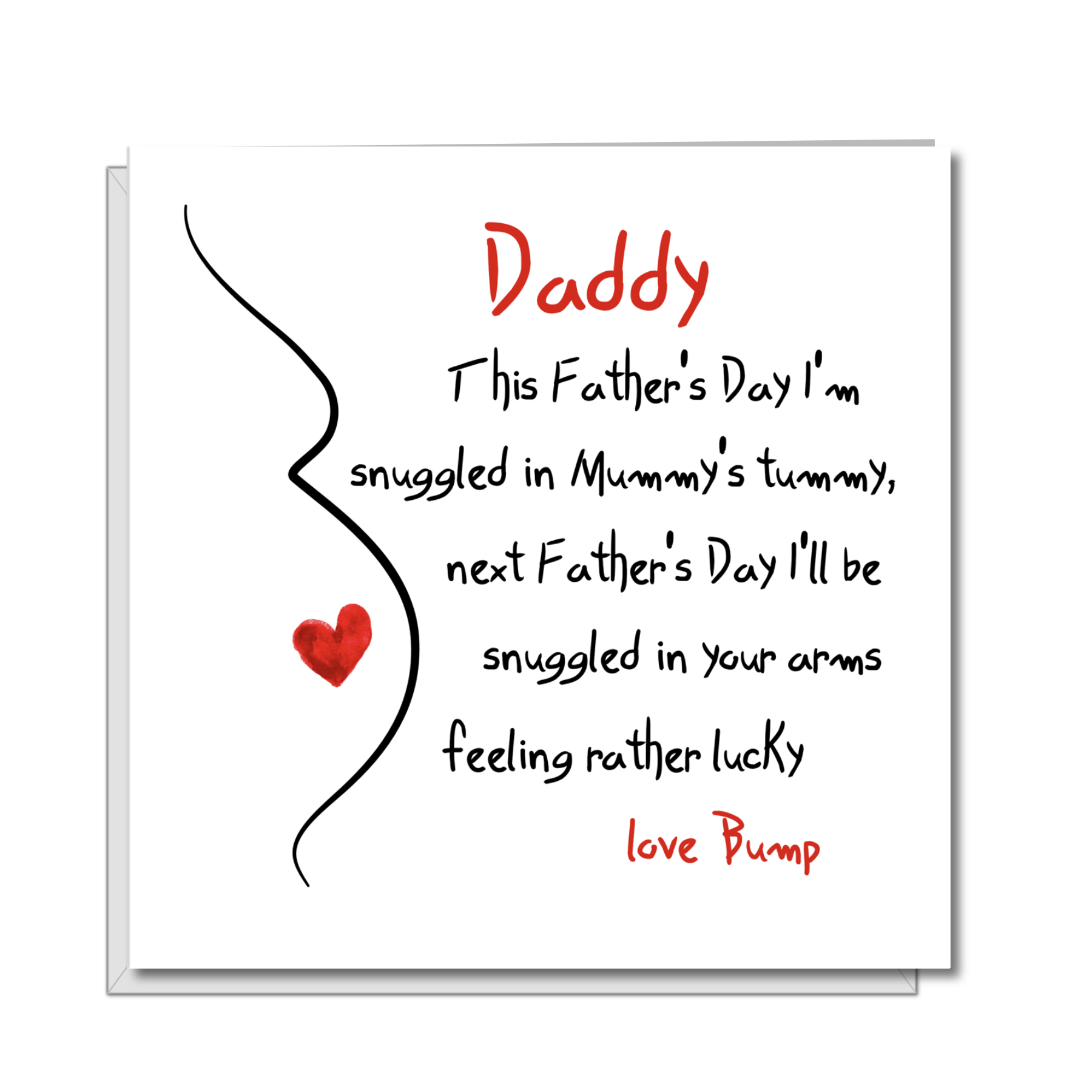 Father's Day Card, Funny, From the bump